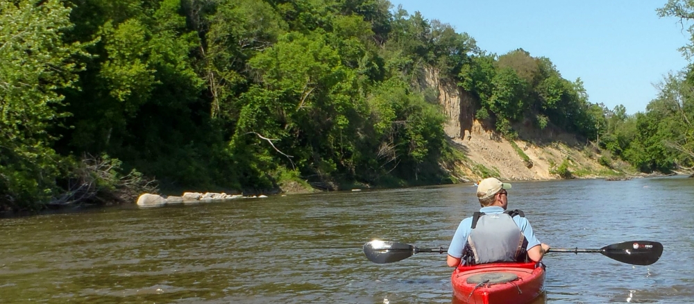 Kayak on Le Sueur River.