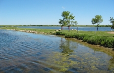 Del Clark Lake resevoir, part of the Lac qui Parle River Watershed 