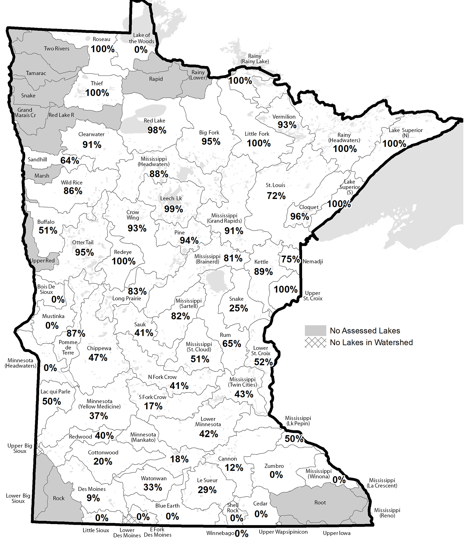 Map Of Minnesota Lakes The State Of Lakes | Minnesota Pollution Control Agency