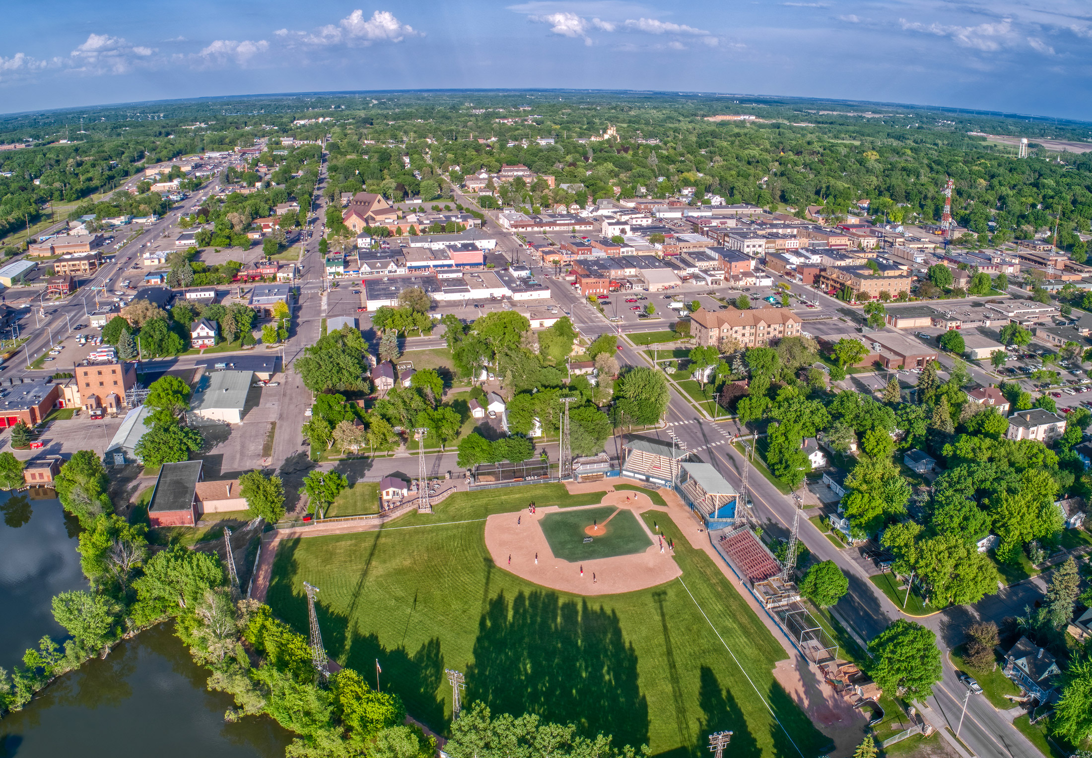 Aerial photo of Alexandria, Minnesota.