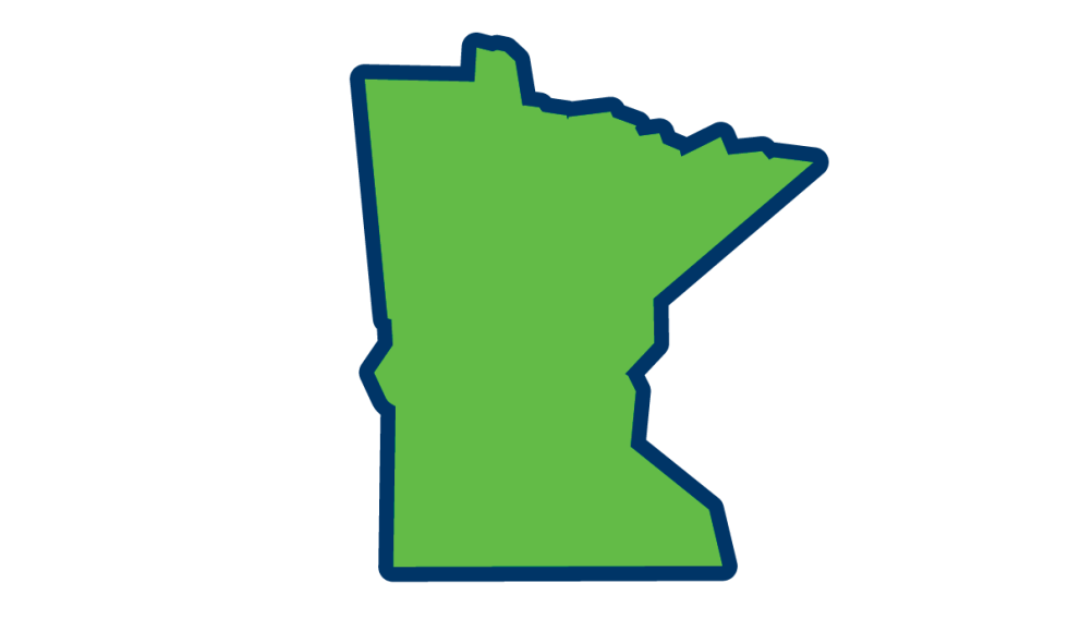 Shape of the state of Minnesota