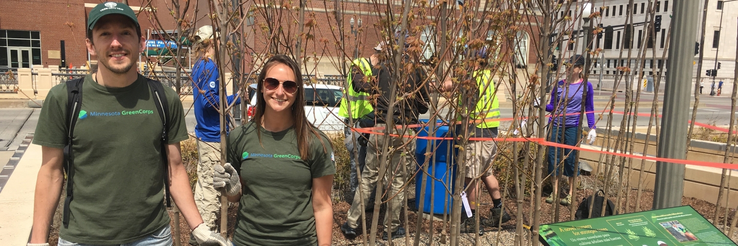 GreenCorps members helped create a tree nursery.