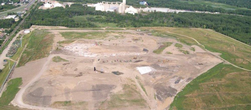 Aerial view of the Burnsville Sanitary Landfill 