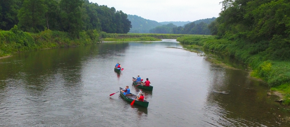 canoers on the Root River