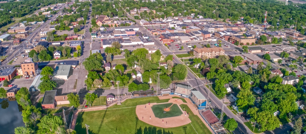 Aerial photo of Alexandria, Minnesota.