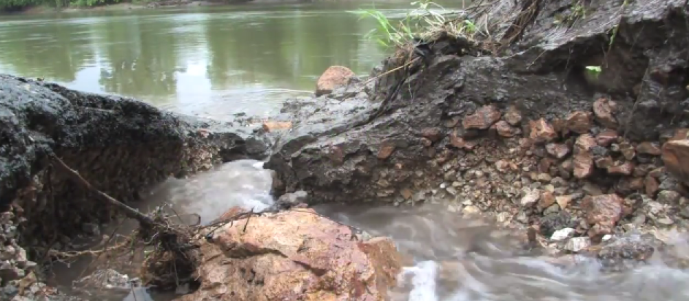 Intense storms of late spring can cause large-scale erosion