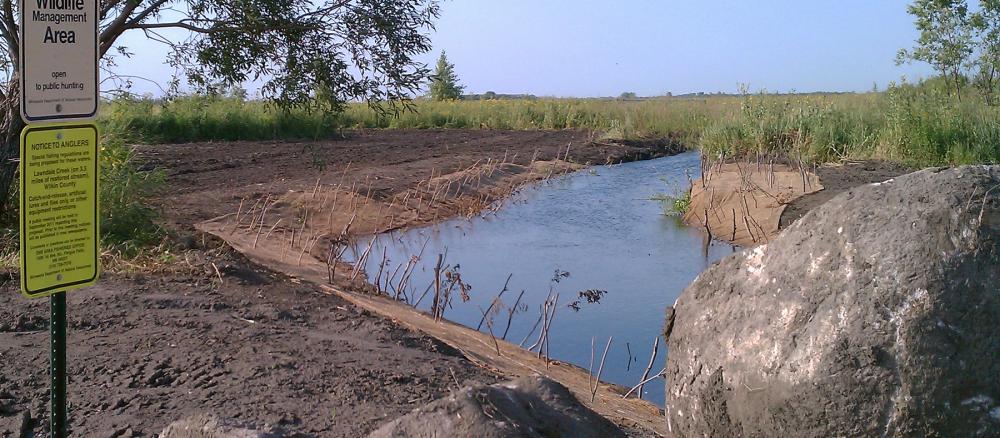 Lawndale Creek, a trout stream near Barnesville, Minnesota