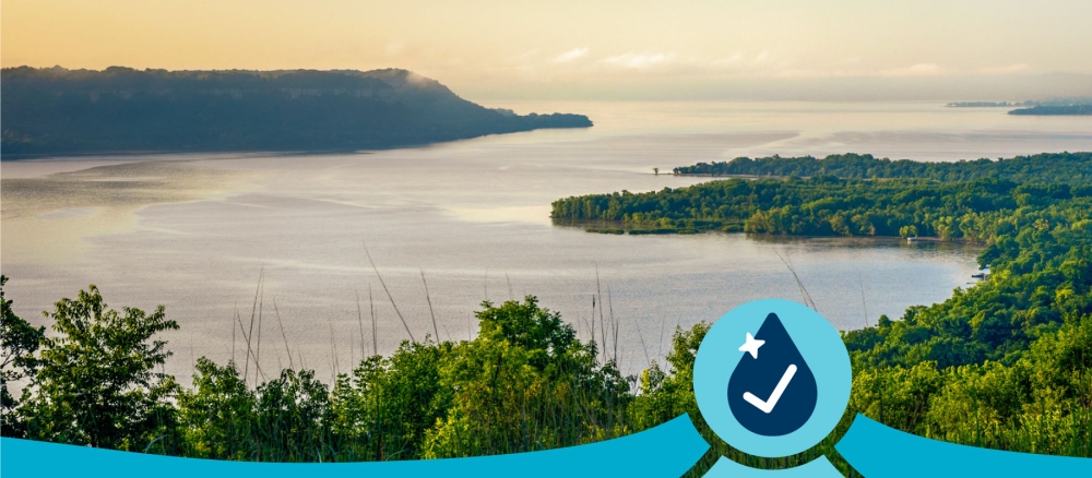 Lake Pepin and the Mississippi River. 