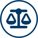 an icon depicting the scales of justice