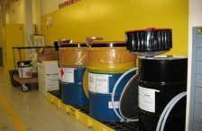 chemical drums ready for disposal