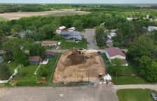 Remediation work takes place at a former gas station site in Flensburg, Minnesota.