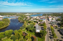 Aerial photo of Little Falls Dam