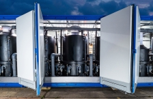 A surface activated foam fractionation (SAFF) unit to remove and destroy PFAS from contaminated water.