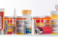 Bottles of prescription and over-the-counter medications.