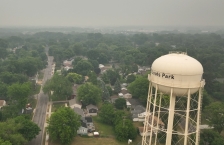 smoky air blankets the city of St. Louis Park