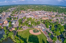 Aerial photo of Alexandria, Minnesota.