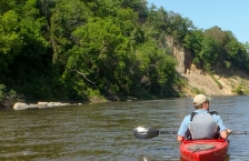 Kayak on Le Sueur River.