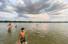 Swimmers in Lake Nokomis