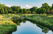 South Fork Zumbro River in Soldiers Field Park in Rochester, Minnesota