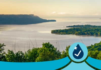 Lake Pepin and the Mississippi River. 
