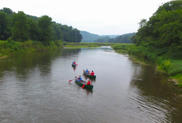 canoers on the Root River