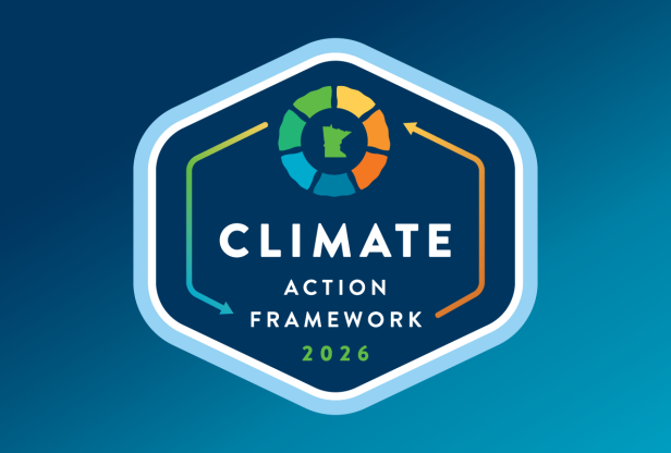 Graphic logo that reads "Climate Action Framework 2026"