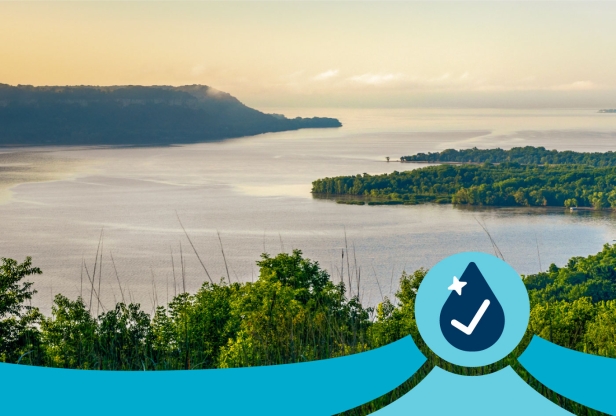 Lake Pepin and the Mississippi River. 
