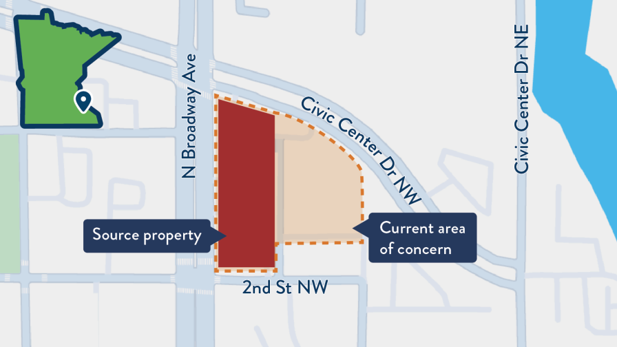 Map of Dison's Center in Rochester, Minnesota, located at 214 Broadway Ave. N.