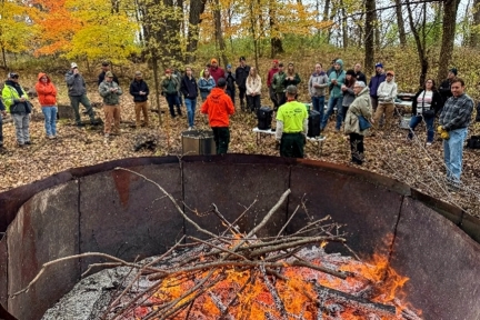 Great River Greening hosting a kiln demonstration workshop.
